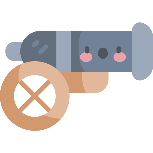 Пушка Kawaii Flat иконка