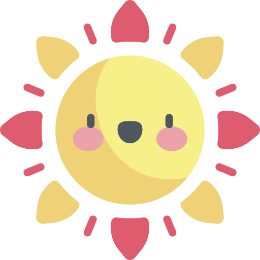 Sun Kawaii Flat icon