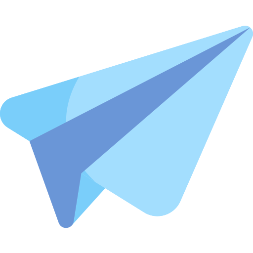 Paper plane Kawaii Flat icon