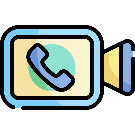 Video call Kawaii Lineal color icon