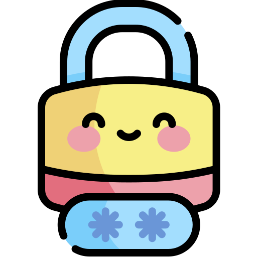 пароль Kawaii Lineal color иконка