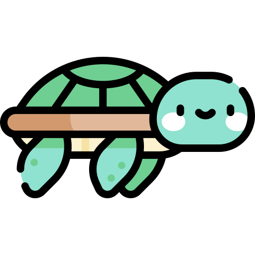 schildkröte Kawaii Lineal color icon