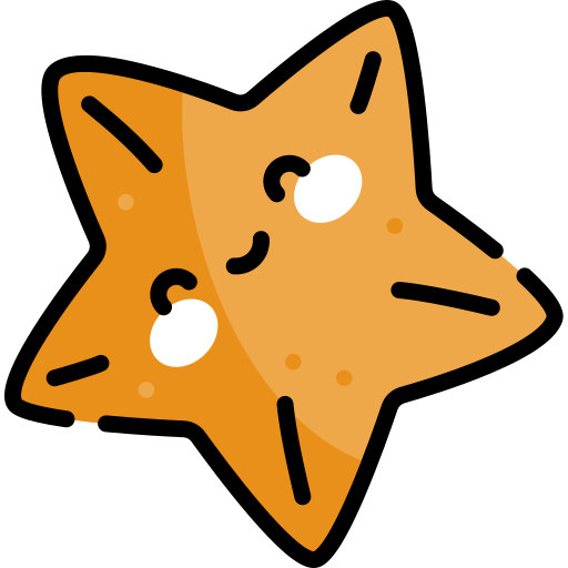 Starfish Kawaii Lineal color icon
