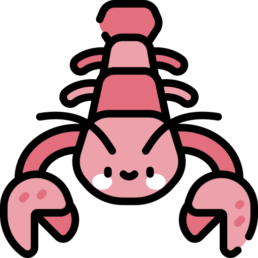 Lobster Kawaii Lineal color icon