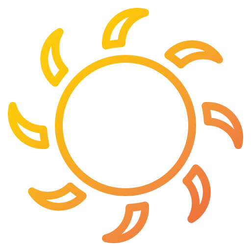 sol Generic gradient outline icono