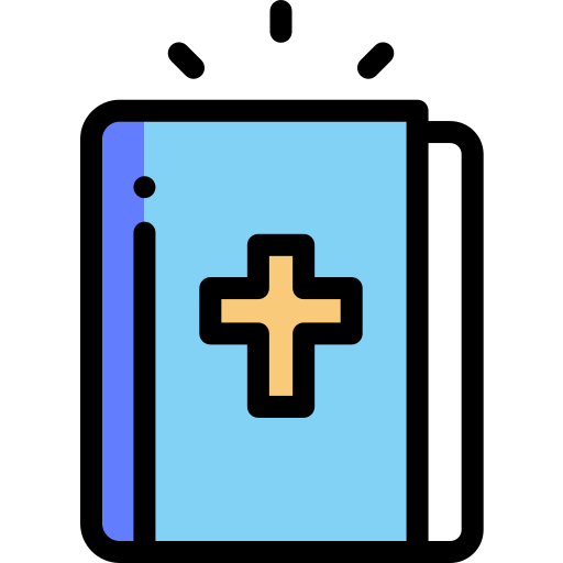 Bíblia Detailed Rounded Lineal color Ícone