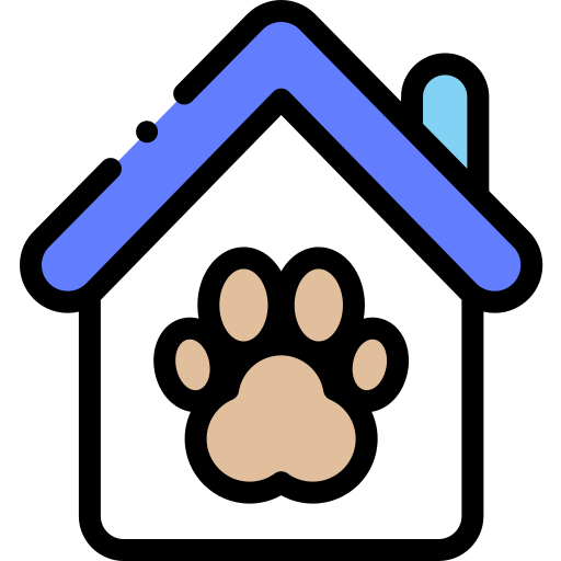 Refugio de animales Detailed Rounded Lineal color icono