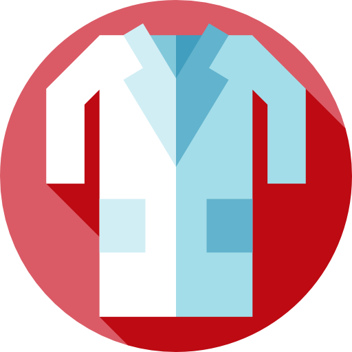 Doctor coat Flat Circular Flat icon