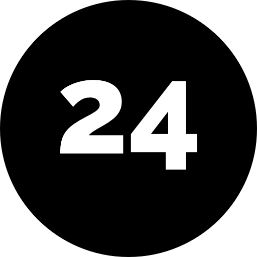 24 시간 Basic Rounded Filled icon