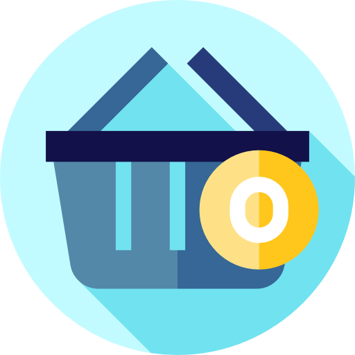 Shopping basket Flat Circular Flat icon