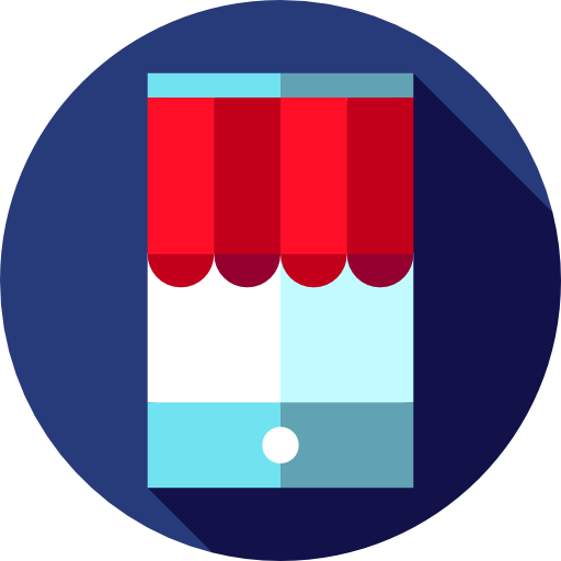 Online shop Flat Circular Flat icon