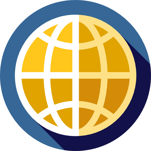 wereldwijd Flat Circular Flat icoon