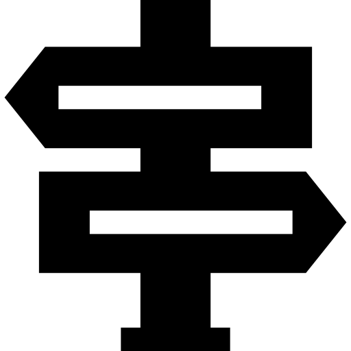 señal Basic Straight Filled icono