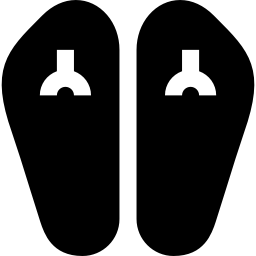 sandálias de dedo Basic Straight Filled Ícone