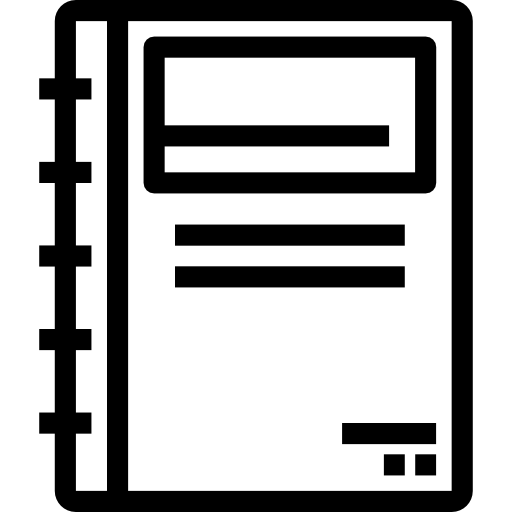 notitieboekje Detailed Straight Lineal icoon