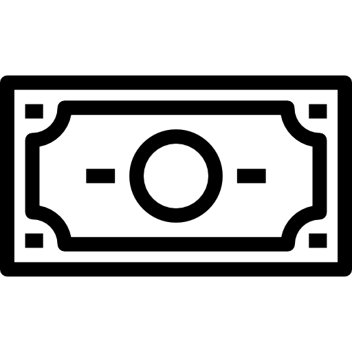 billete de un dólar Detailed Straight Lineal icono