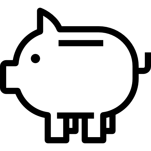Piggy bank Detailed Straight Lineal icon