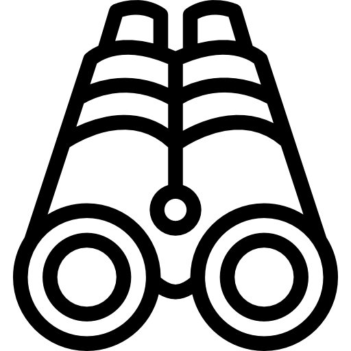 verrekijker Detailed Straight Lineal icoon