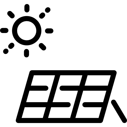 태양 에너지 Detailed Rounded Lineal icon