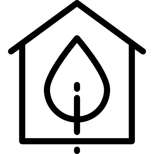 ekologiczny dom Detailed Rounded Lineal ikona