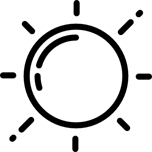 słońce Detailed Rounded Lineal ikona