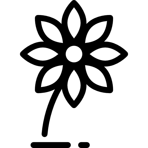 kwiat Detailed Rounded Lineal ikona