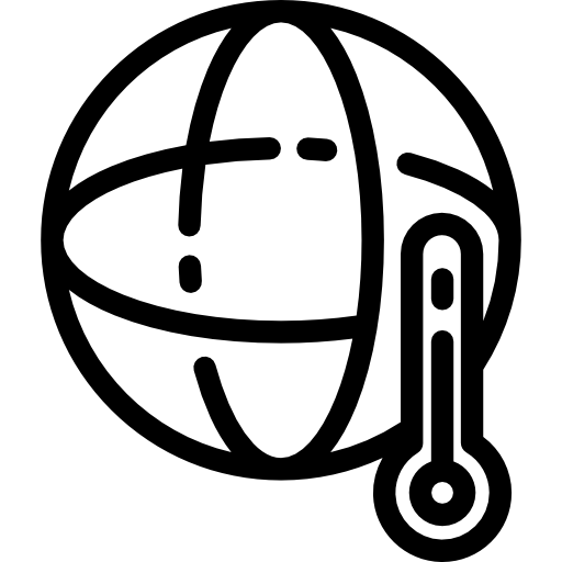 지구 온난화 Detailed Rounded Lineal icon
