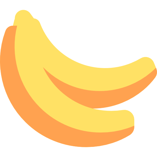 bananes Basic Straight Flat Icône