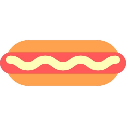 hot dog Basic Straight Flat icona