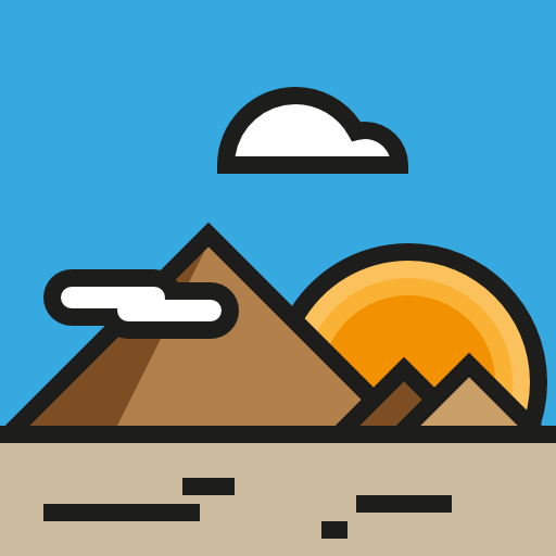 Desert Detailed Straight Lineal color icon