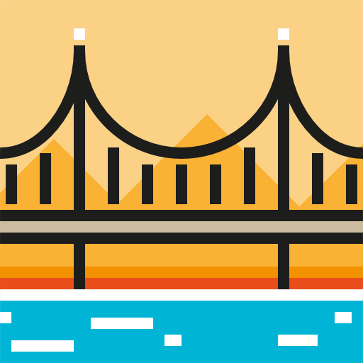Мост Detailed Straight Lineal color иконка