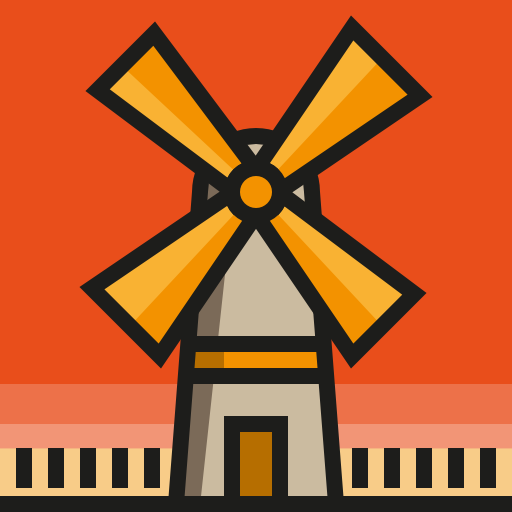 windmühle Detailed Straight Lineal color icon
