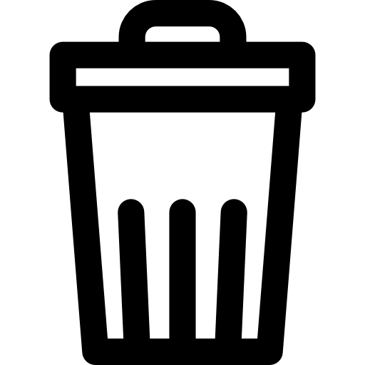 lixo Basic Rounded Lineal Ícone