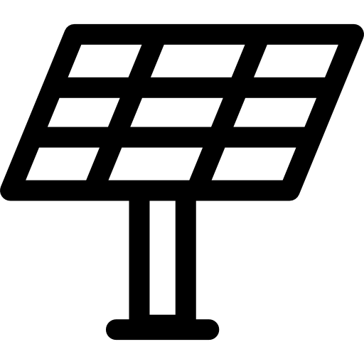 panel słoneczny Basic Rounded Lineal ikona