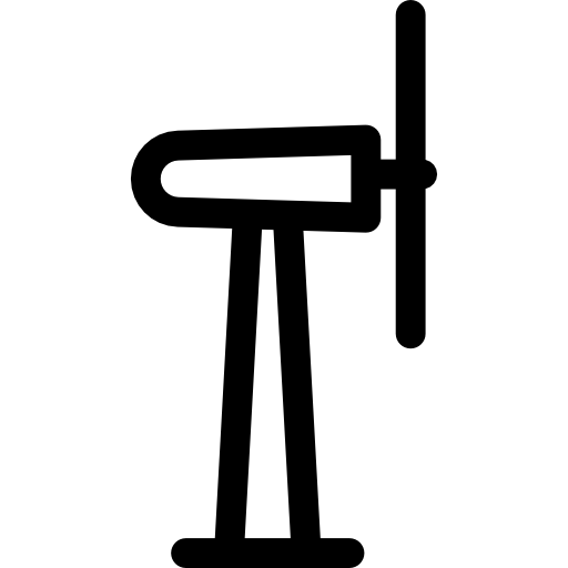 turbina wiatrowa Basic Rounded Lineal ikona