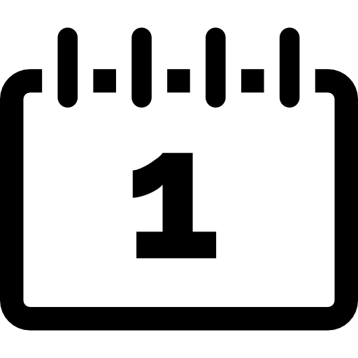 calendario Basic Rounded Lineal icona