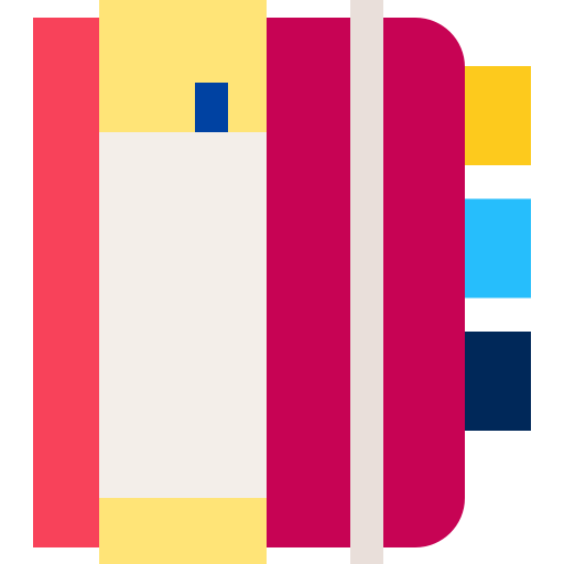 Address book Basic Straight Flat icon