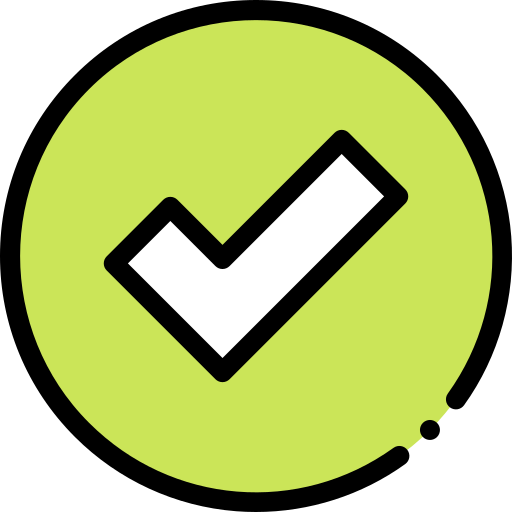 Marca de verificación Detailed Rounded Lineal color icono