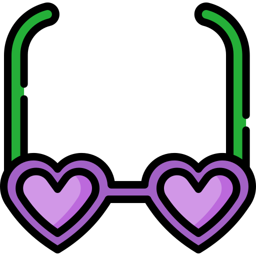 Heart glasses Special Lineal color icon