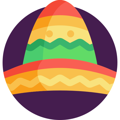 meksykański kapelusz Detailed Flat Circular Flat ikona