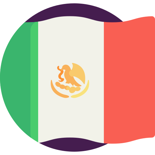 Bandera mexicana Detailed Flat Circular Flat icono