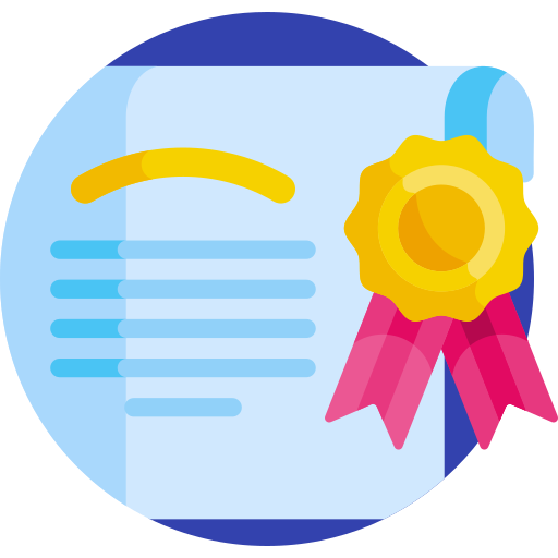 Certificado Detailed Flat Circular Flat icono