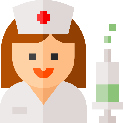 Enfermera Basic Straight Flat icono