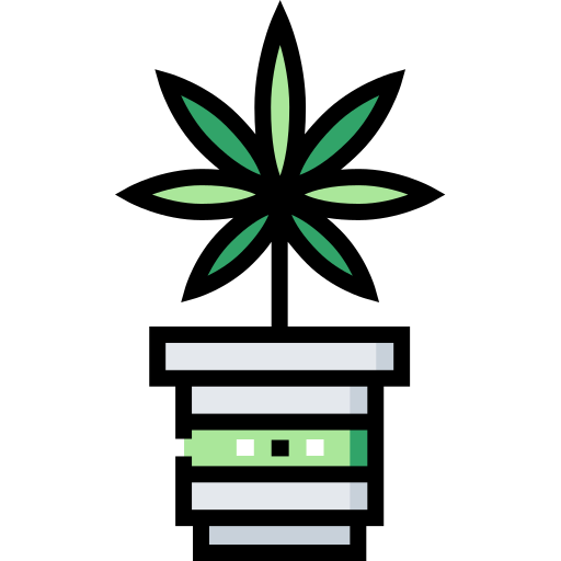 marihuana Detailed Straight Lineal color icon