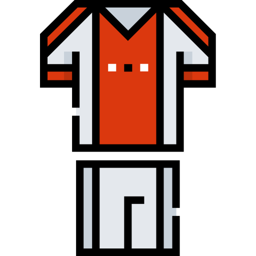 Camiseta de fútbol Detailed Straight Lineal color icono