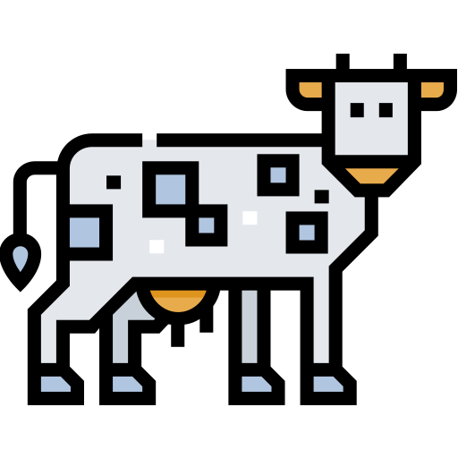 Vaca Detailed Straight Lineal color icono