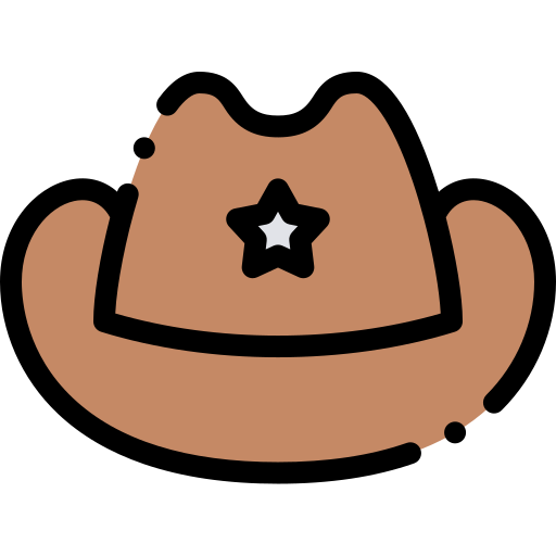 cowboy Detailed Rounded Lineal color icona