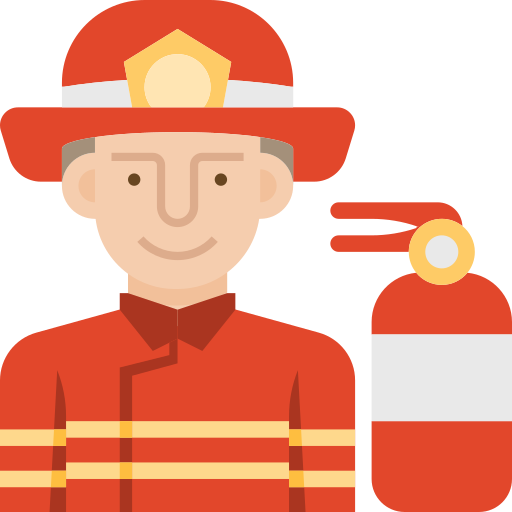 Firefighter Amethys Design Flat icon