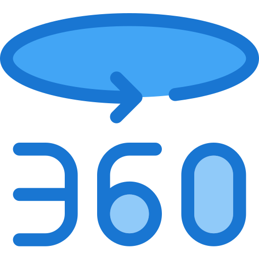 360 degrés Deemak Daksina Blue Icône