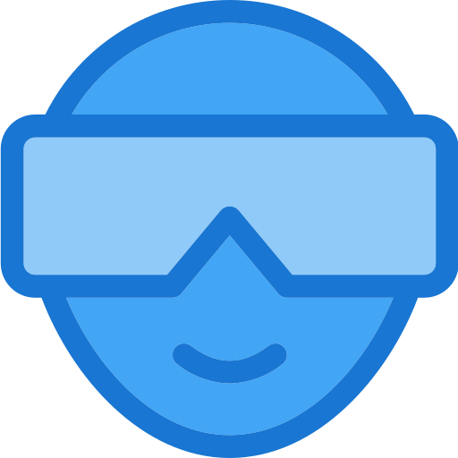 virtuele realiteit Deemak Daksina Blue icoon